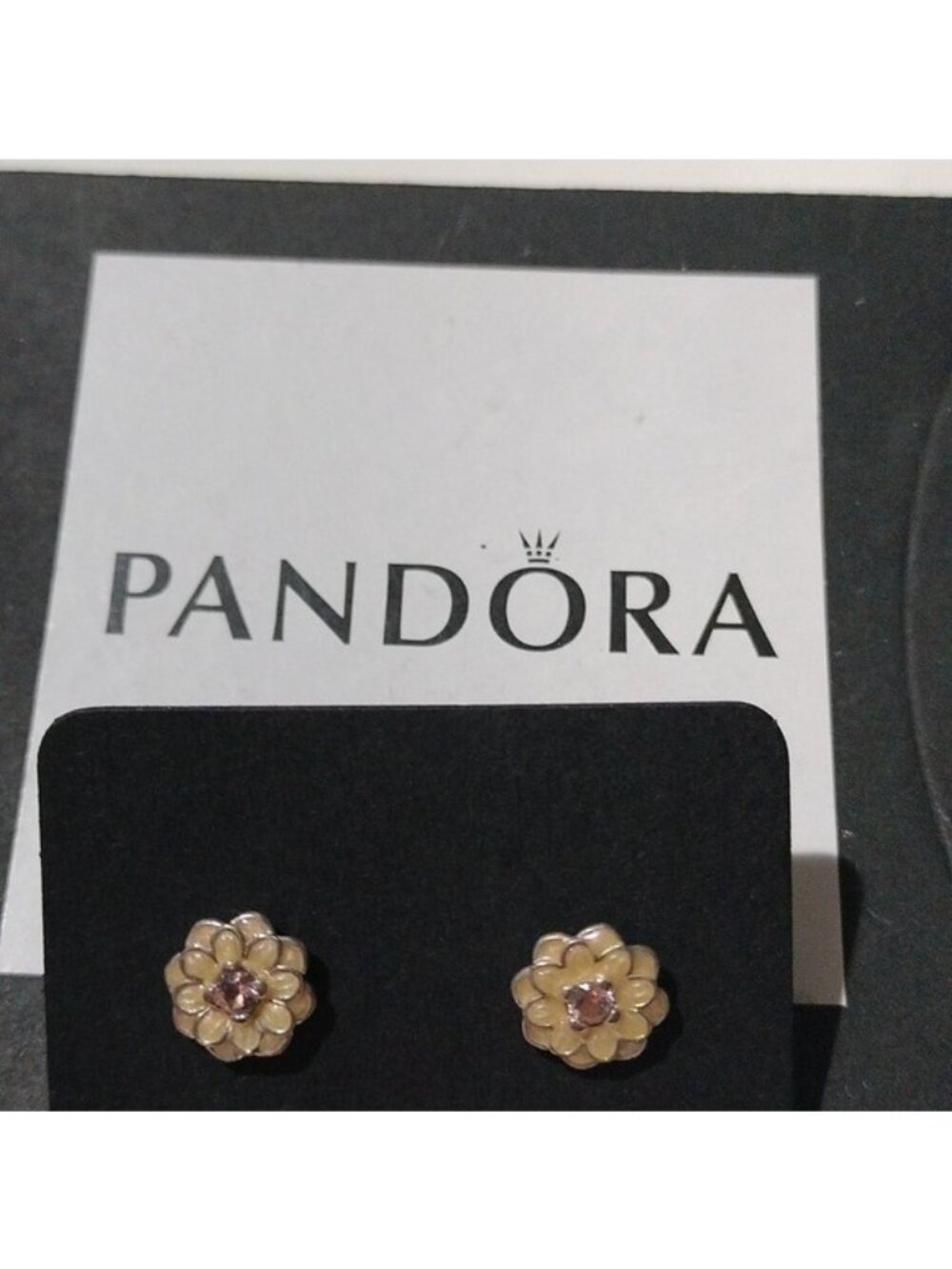 Pandora Sterling Silver Blooming Dahlia Flower Stud Earrings 290678nbp - Picture 4 of 4